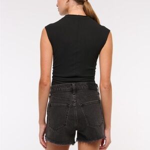 Abercrombie black cutoff denim shorts-  2/26